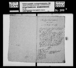 Gutsübergabe des Kastenknechts Konrad Graser in Jungnau an seine Kinder