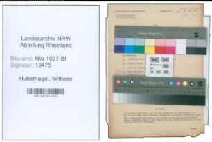 Entnazifizierung Wilhelm Hubernagel , geb. 08.02.1903 (Staatsanwalt)