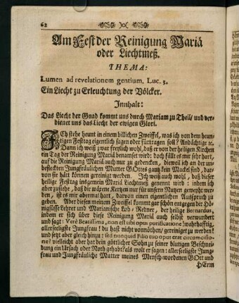 62-71, Am Fest der Reinigung Maria oder Liechtmeß