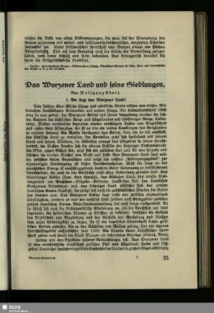 Das Wurzener Land und seine Siedlungen