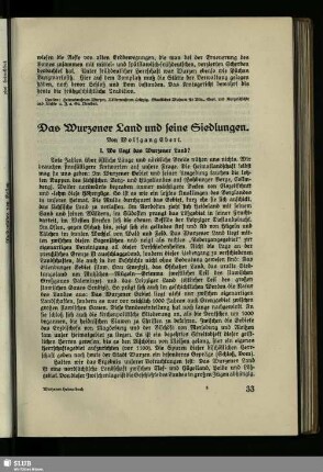 Das Wurzener Land und seine Siedlungen