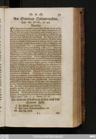 Am Sonntage Quinquagesima. Text Luc. XVIII, 31 - 43.
