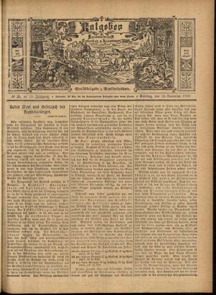 Ausgabe vom Sonntag, den 18. November 1906.