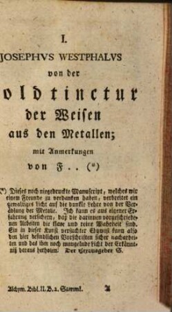 Neue alchymistische Bibliothek für den Naturkundiger unsers Jahrhunderts. 2. 1774, 4. Sammlung