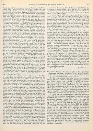 622-624 [Rezension] Andersen, Wilhelm, Der Gesetzesbegriff in der gegenwärtigen theologischen Diskussion