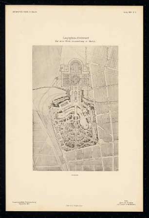 Weltausstellung, Berlin Monatskonkurrenz September 1892: Lageplan