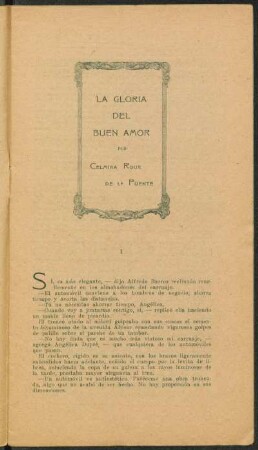 1922004800: La gloria del buen amor