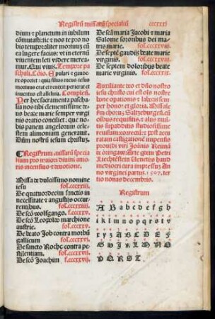 Registrum missarum specialium ...