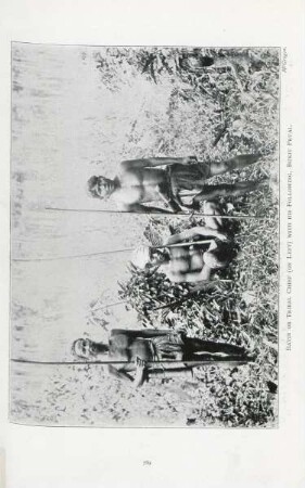 Batin or Tribal Chief (on left) with his following, Bukit Prual