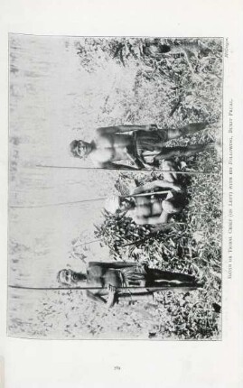 Batin or Tribal Chief (on left) with his following, Bukit Prual