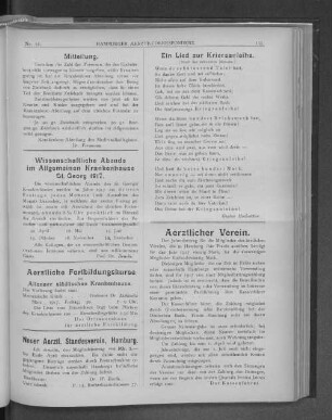 Aerztliche Fortbildungskurse.