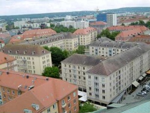 Dresden: Stadtansicht von der Kreuzkirche