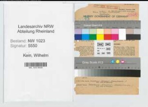 Entnazifizierung Wilhelm Klein , geb. 10.04.1898 (Schichtmeister)