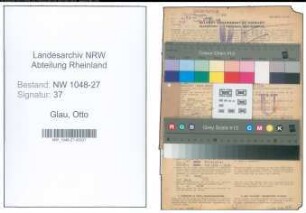 Entnazifizierung Otto Glau , geb. 10.05.1887 (Angestellter)