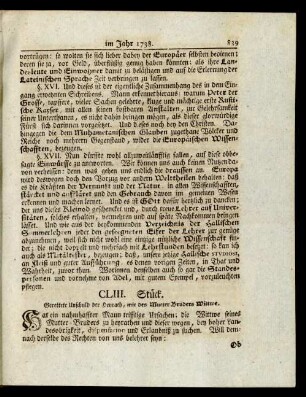 CLIII. Stück. Gerettete Unschuld der Heyrath, mit des Mutter Bruders Wittwe.