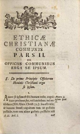 Benedicti Stattler, SS. Theol. Doct. Ethica Christiana Communis, 2,1