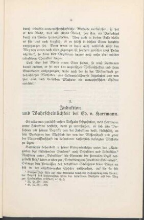 II. Induktion und Wahrscheinlichkeit dei Ed. v. Hartmann.