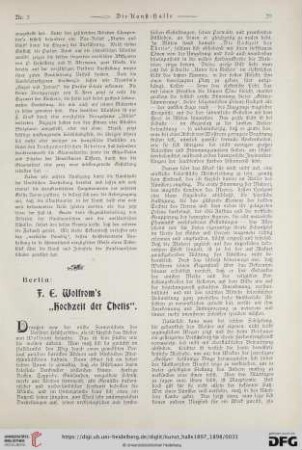 3: Berlin: F. E. Wolfrom's "Hochzeit der Thetis"