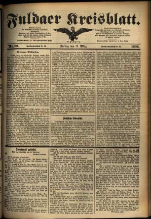 Ausgabe vom Freitag, den 17. März 1905.