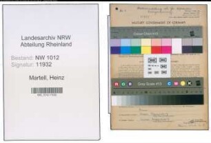 Entnazifizierung Heinz Martell , geb. 05.11.1912 (Gerichtsreferendar)