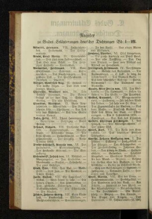 Register zu Gudes Erläuterungen deutscher Dichtungen Bd. I-VII.