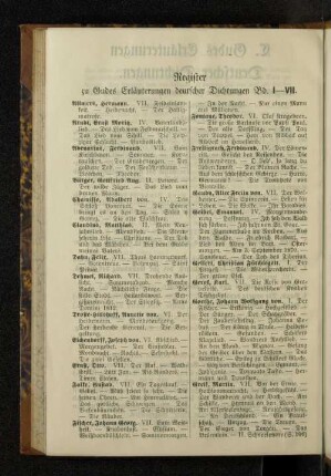 Register zu Gudes Erläuterungen deutscher Dichtungen Bd. I-VII.