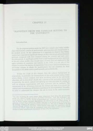Chapter IV Transition From The Familiar Setting To The University