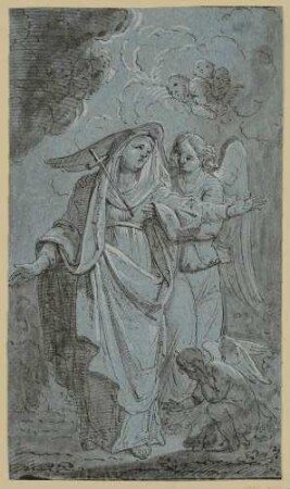 Schmerzensreiche Maria mit Engel