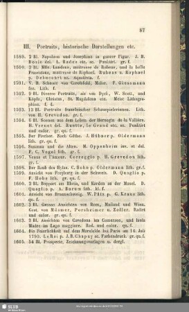 III. Portraits, historische Darstellungen etc.