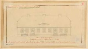 Zollgebäude mit Dienstwohnungen Monatskonkurrenz Dezember 1922: Aufriss Hofansicht (1:100); Maßstabsleiste