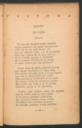 XXXIII - El vado : (Idilio)