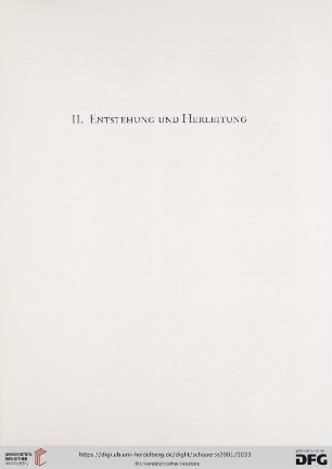 II. Entstehung und Herleitung