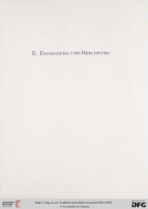 II. Entstehung und Herleitung