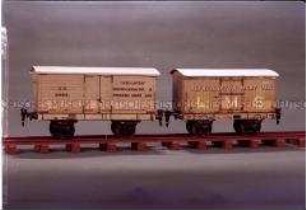 Modelleisenbahnen: Englischer Güterwagen, Spur 1, Exportlieferung Märklin um 1930