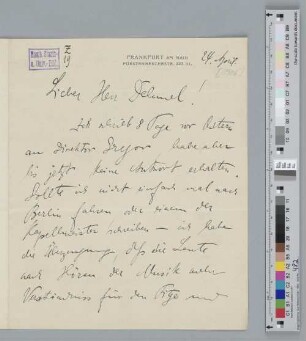 Brief an Richard Dehmel