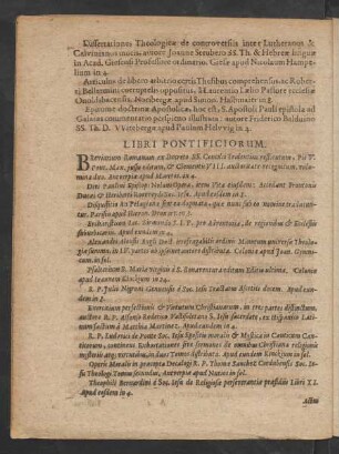 Libri Pontificiorum.