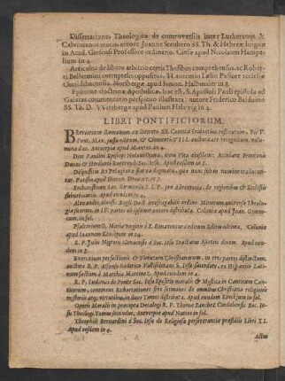 Libri Pontificiorum.