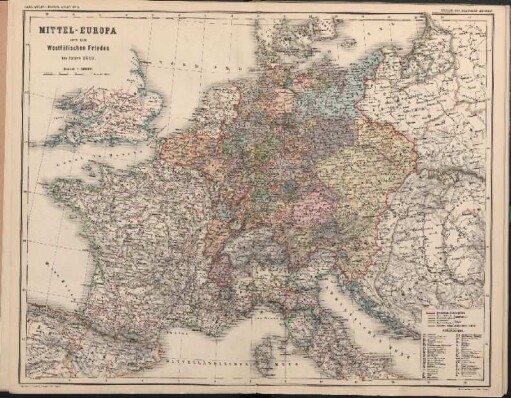 Mittel-Europa nach dem Westfälischen Frieden im Jahre 1648
