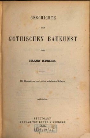 Geschichte der Baukunst, 3. Geschichte der gothischen Baukunst