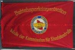 Fragment der Fahne der Betriebsparteiorganisation der SED der Schule der Kommission für Staatskontrolle