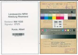Entnazifizierung Albert Kurze , geb. 23.07.1901 (Steiger)