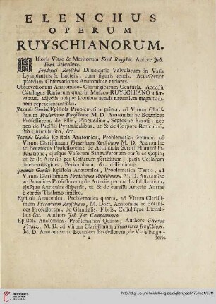 Elenchus operum ruyschianorum