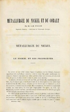 Métallurgie du Nickel et du Cobalt