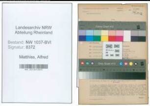 Entnazifizierung Alfred Matthiss , geb. 25.02.1910 (Reg.Rat)