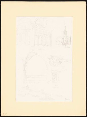 Santo Spirito, Santa Croce, Kapelle Santa Maria Novella, Landschaft, Florenz: Perspektivische Ansichten, Details