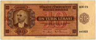 Geldschein, 10 Lira, 1942?