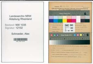 Entnazifizierung Alex Schroeder , geb. 18.07.1903 (Koksmeister)