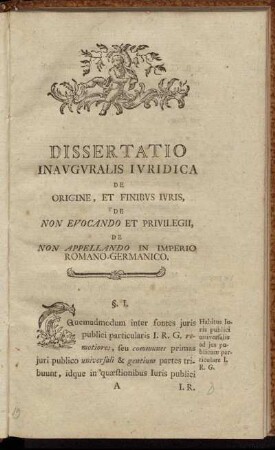 Dissertatio Inauguralis Iuridica[...]