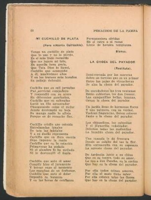 La choza del payador : (Restituta).