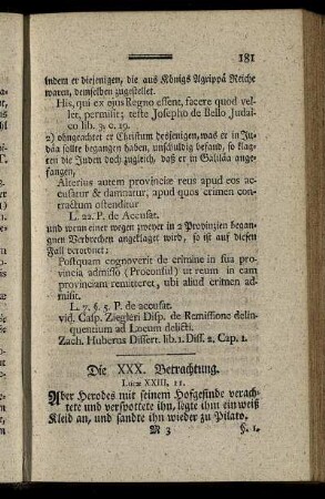 Die XXX. Betrachtung. Lucæ XXIII, 11. - Die XXXIV. Betrachtung. Lucæ. XXIII, 16.